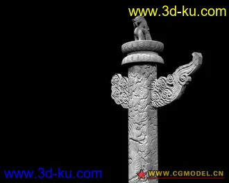 中国华表模型，凹凸细致（含完整工程目录）的图片