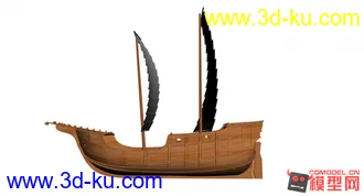 3D打印模型木质帆船的图片