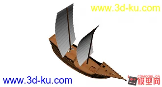 3D打印模型木质帆船的图片