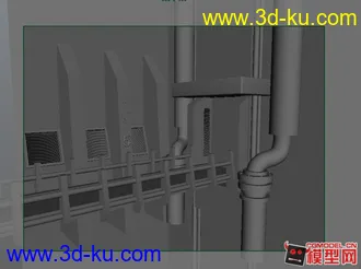 3D打印模型室外的工厂吧，课堂练习。的图片