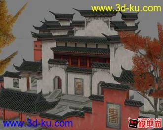 古老建筑模型的图片