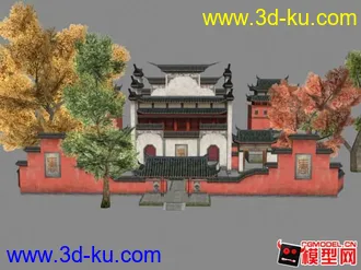 古老建筑模型的图片