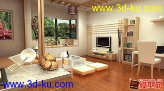 3D打印模型回馈CG，自己做的一个简单室内场景的图片