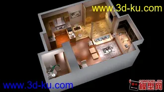 3D打印模型回馈CG，自己做的一个简单室内场景的图片