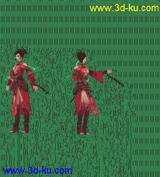 水浒女侠装模型带动作透视贴图的图片