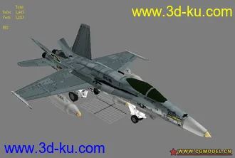 3D打印模型F18-low polygon的图片