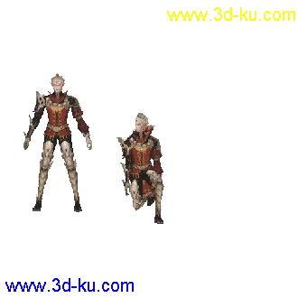 3D打印模型天堂2白精灵男带舞蹈精致帖图的图片