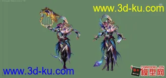 神魔大陆华丽女模型带动画耀丽贴图的图片