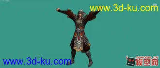 武将模型带动作古风帖图的图片