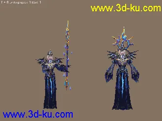 神魔大陆男角色大法师模型带指定动作辉煌帖图的图片