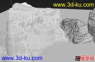 3D打印模型一组山石，适合2D等。狠精致。。的图片