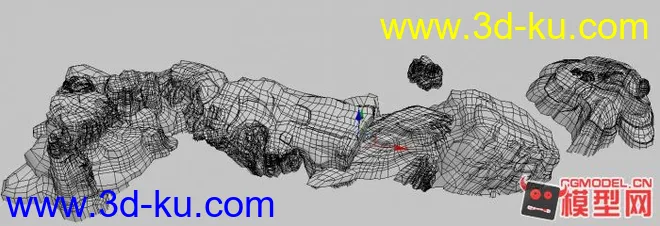 一组山石，适合2D等。狠精致。。模型的图片3