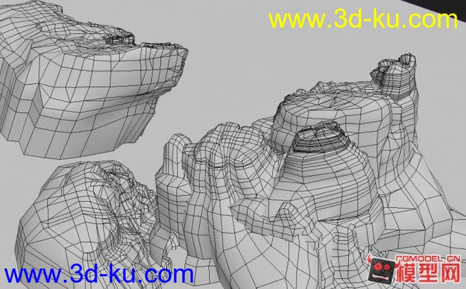 一组山石，适合2D等。狠精致。。模型的图片4