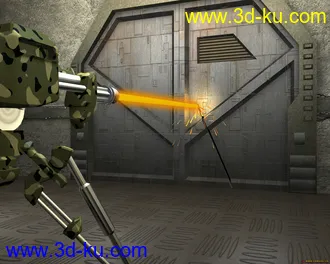 3D打印模型特效动画场景，03机器人切割的图片