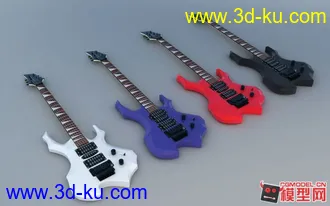 3D打印模型给大家发个电吉他的高模的图片