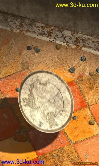 3D打印模型特效动画场景，04盘子跌破的图片