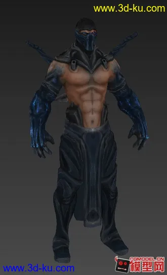 3D打印模型科幻忍者   很帅    中模角色   带贴图的图片