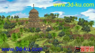 3D打印模型原野水晶城堡的图片