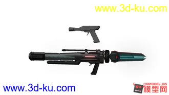 3D打印模型亂做的科幻槍的图片