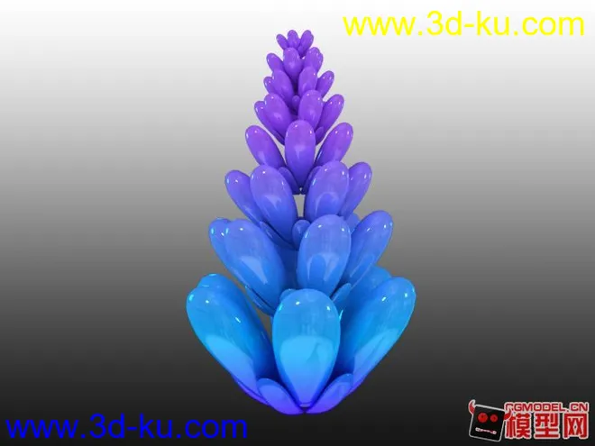 蓝色海底植物一株模型的图片1