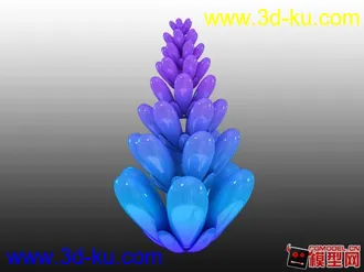 3D打印模型蓝色海底植物一株的图片