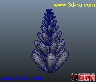 3D打印模型蓝色海底植物一株的图片