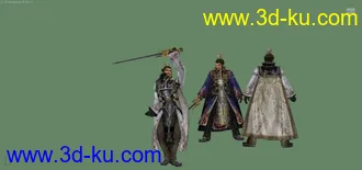 3D打印模型三国无双曹操带指定动作皇服帖图的图片