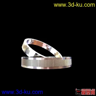 3D打印模型小的来看就是一枚戒指，大的来看就是一个装置艺术的图片