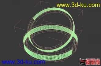 3D打印模型小的来看就是一枚戒指，大的来看就是一个装置艺术的图片