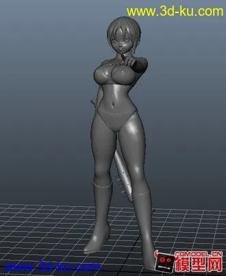 3D打印模型日韩风女孩OBJ的图片