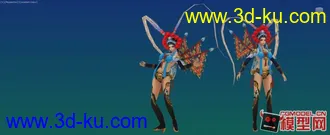 水浒无双女旗兵模型带捂定动作江湖帖图的图片