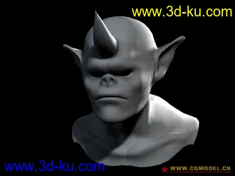 3D打印模型小怪头一个的图片
