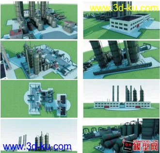 3D打印模型化工厂的图片