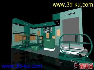 3D打印模型展厅 展台 展柜的图片