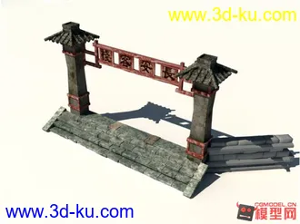 3D打印模型门—牌坊的图片