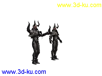TERA魔族战士模型带指定动作呈鬼魈帖图的图片