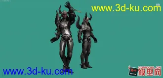 TERA魔族战士模型带指定动作呈鬼魈帖图的图片