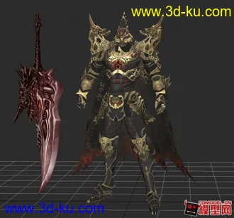 3D打印模型3Dmax.,,,超级霸气大boss，巨刃魔王的图片