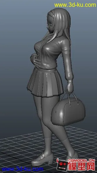 3D打印模型卡通性感女孩OBJ的图片