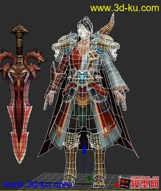 3D打印模型男主角。4边面。max。端游的图片