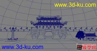 中华门场景建筑模型的图片
