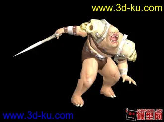 3D打印模型游戏人物挥剑动作的图片