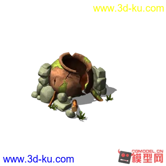 3D打印模型实用场景物件 树根 小花 小车。需要的下载吧的图片