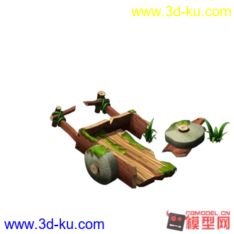 3D打印模型实用场景物件 树根 小花 小车。需要的下载吧的图片