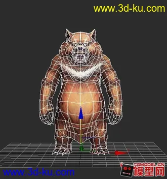 3D打印模型4边面的熊。。。。。的图片