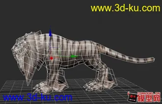 3D打印模型4边面的白虎。。。的图片