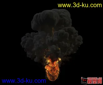 3D打印模型FumeFX爆炸特效的图片