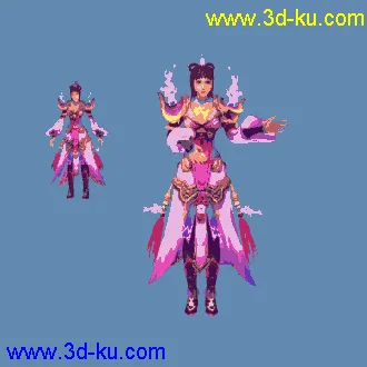 剑仙柒拾级 女套模型带标准指定动作呈女侠帖图的图片