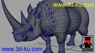 3D打印模型犀牛的图片