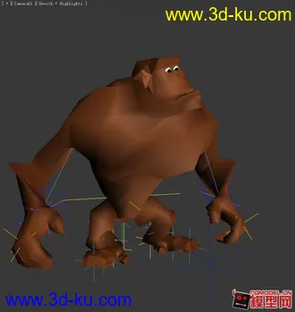 3D打印模型max带绑定猴子的图片